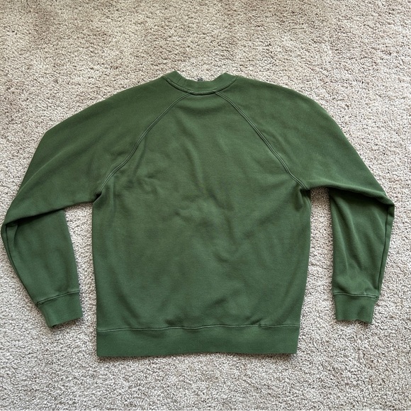 Fabletics Go-To Crewneck Olive Green Fleece Pullover Sweatshirt Size Small - Picture 5 of 10
